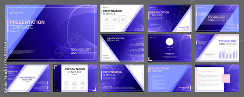 Business presentation templates set. use in presentation, flyer and leaflet, corporate report, marketing, advertising, annual report, banner, annual report brochure, company profile.