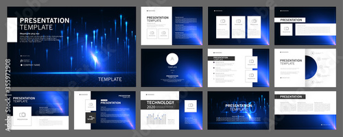 Business presentation templates set. use in presentation, flyer and leaflet, corporate report, marketing, advertising, annual report, banner, annual report brochure, company profile.