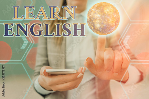Принти на полотні Handwriting text Learn English