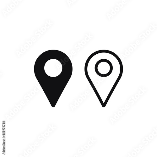 Free Download Location pin icon vector. Map pin sign - GFXLoad