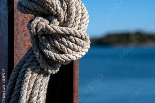 knot of rope by the sea