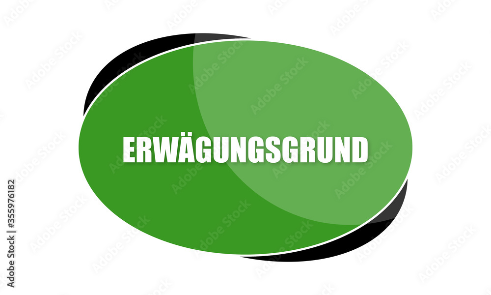 Erwägungsgrund - text written in green shape Erwägungsgrund - text written in green shape