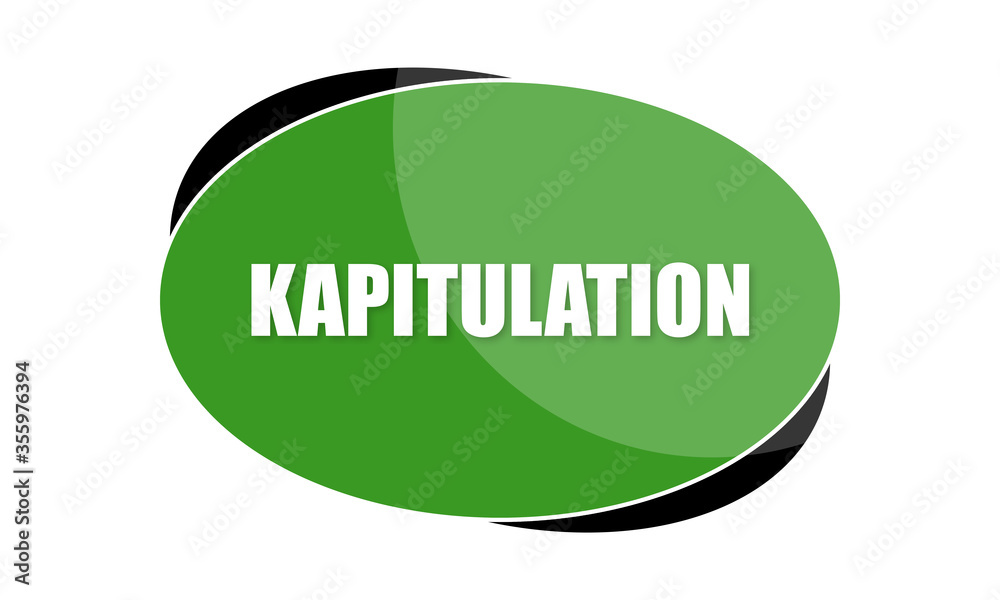 Kapitulation - text written in green shape Kapitulation - text written in green shape