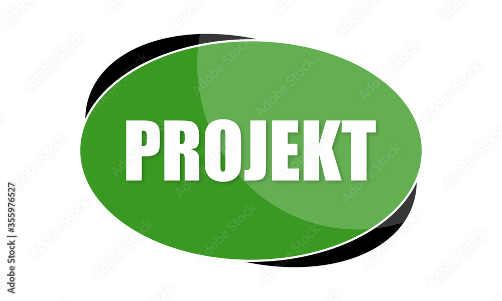 Projekt - text written in green shape Projekt - text written in green shape