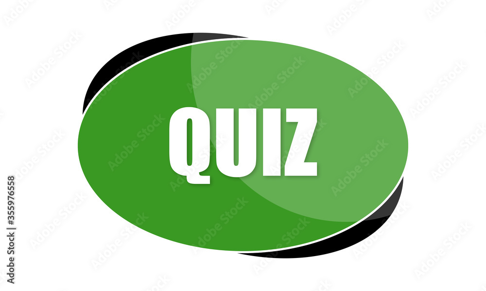 Quiz - text written in green shape Quiz - text written in green shape