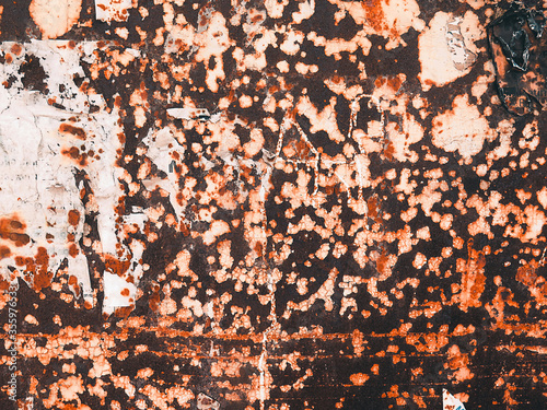 rusty texture of the wall. Grunge background ruined old street wall. Art concept © agusyonok