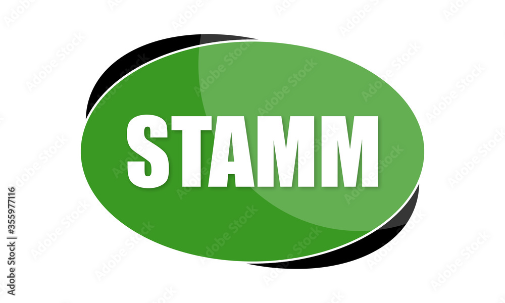 Stamm - text written in green shape