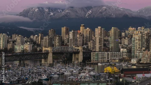 Time-lapse of Downtown Vancouver at Sunset photo