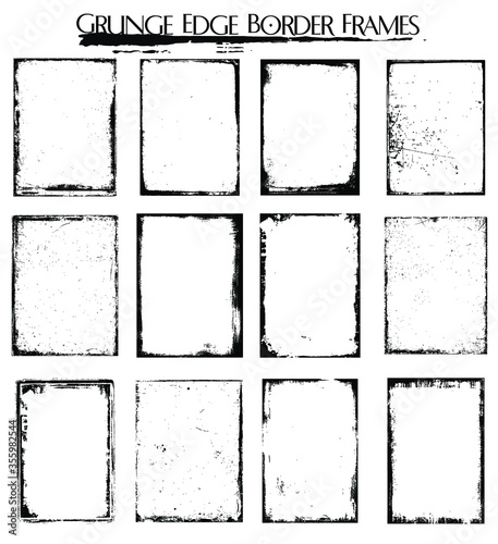 Grunge Edge Border Frames vector