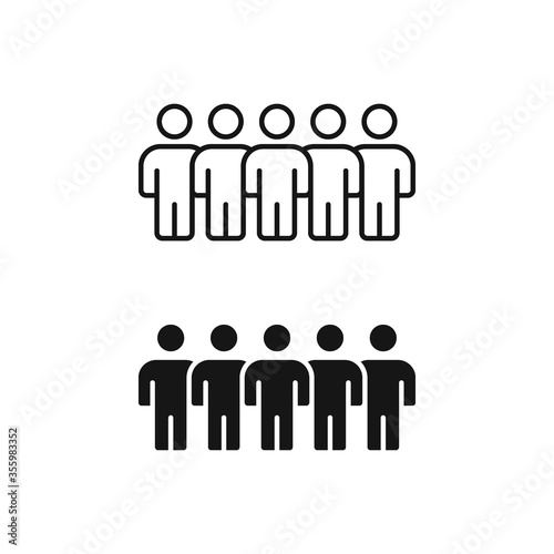 Crowd icon flat vector illustration