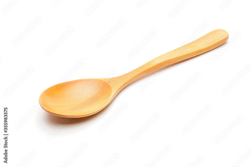 Wooden spoon on a white background Wooden spoon on a white background