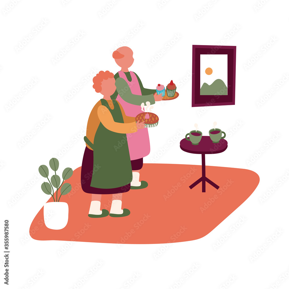 eldery couple cooking pastry in home activity free form style eldery couple cooking pastry in home activity free form style