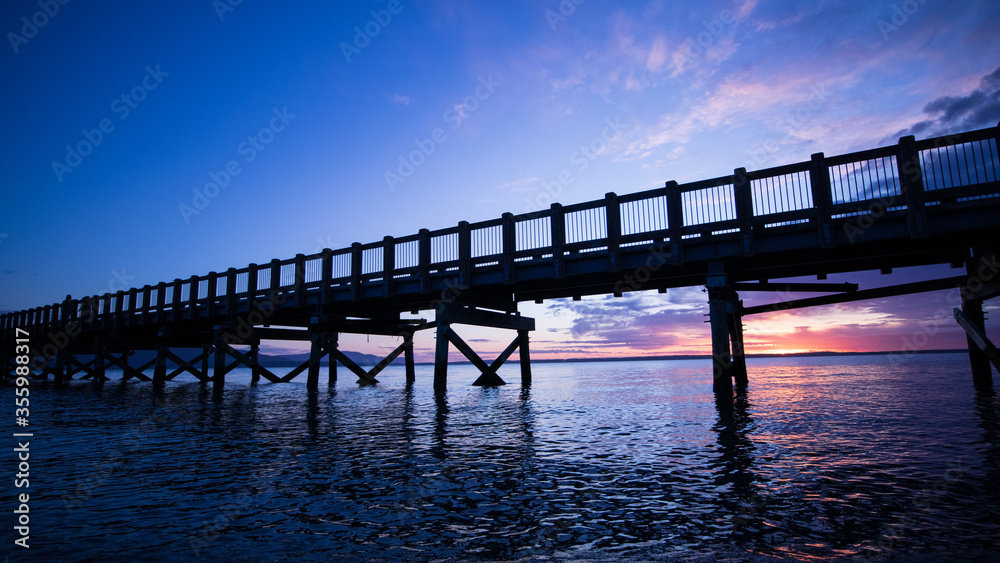 Sunset at Taylor Dock in Bellingham Bay