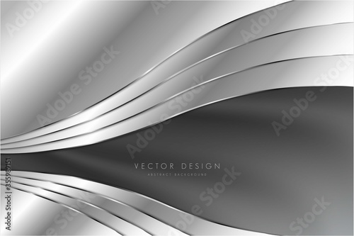  Abstract background luxury of gray and silver metallic dark space modern design.	