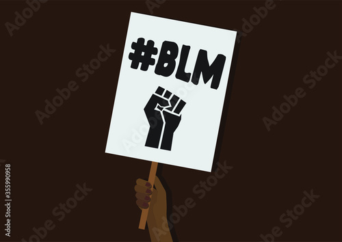 #BLM protest placard vector illustration