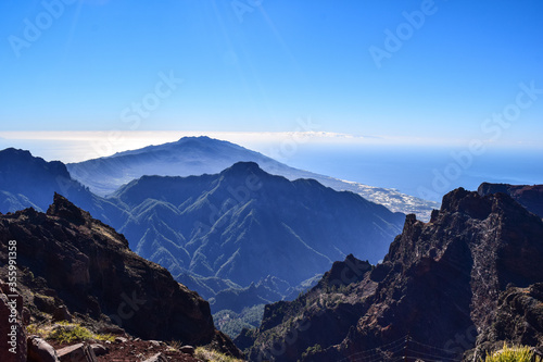 Muntain volcanic views on La Palma  Caldera del Taburiente Valley.