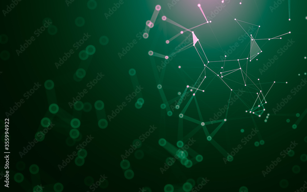 Abstract background. Molecules technology with polygonal shapes, connecting dots and lines. Connection structure. Big data visualization. Abstract background. Molecules technology with polygonal shapes, connecting dots and lines. Connection structure. Big data visualization.