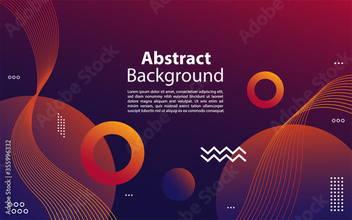 Abstract background with geometric gradient circle. Abstract website landing page with circles.