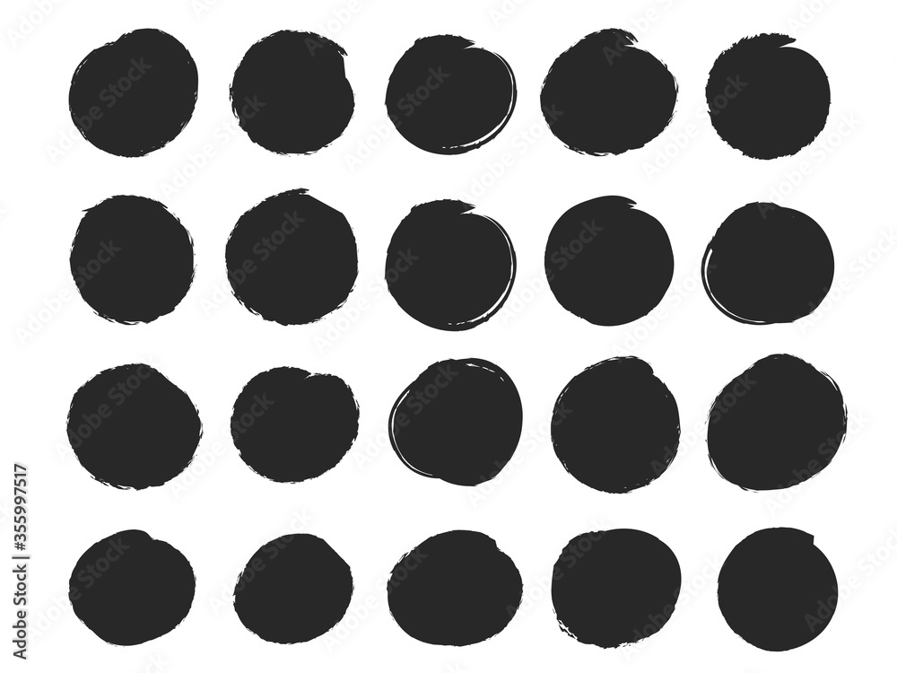 Black circle frame that resembles a drop of ink Isolated on a white background Black circle frame that resembles a drop of ink Isolated on a white background