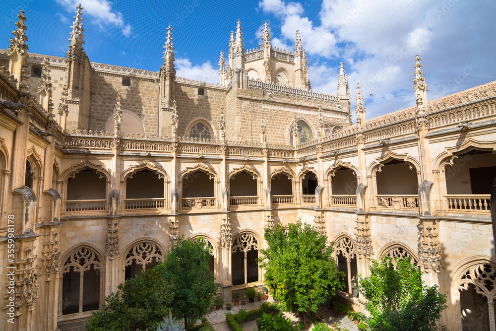 Beautiful view of San Juan de los Reyes Monastery - Toledo, Spain
