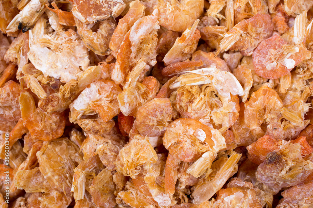 Small dried shrimp for cooking at market Small dried shrimp for cooking at market