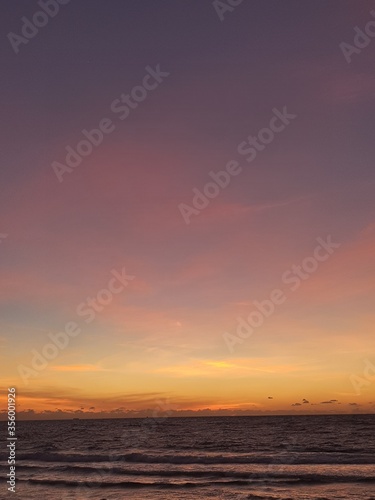 sunset over the sea
