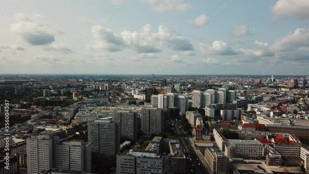 Vidéo Stock BERLIN City Landscape in UHD 4K Definition. Slight Sideways ...