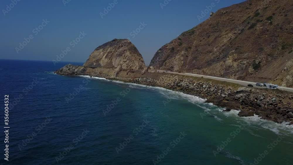 An overview sliding shot of Point Mugu Rock - Pacific Coast Highway. An overview sliding shot of Point Mugu Rock - Pacific Coast Highway.