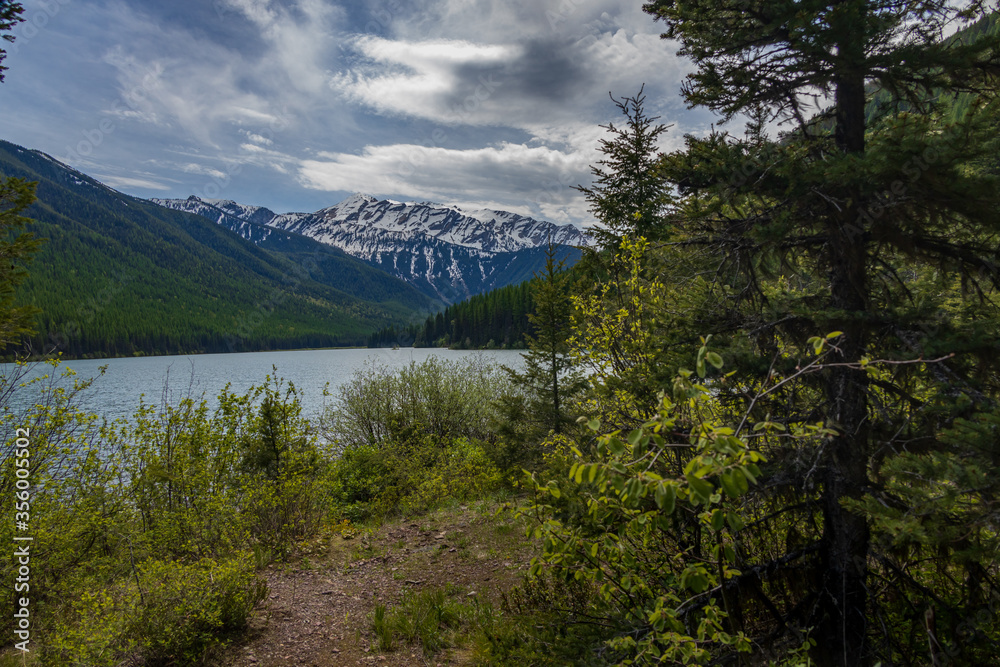 Stanton Lake and Great Northern Mountain, Montana