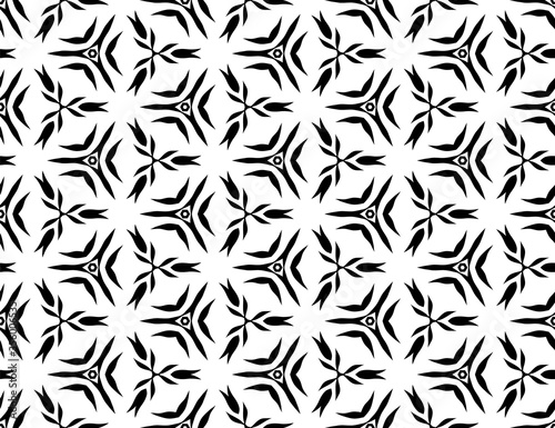 Vector seamless geometry black and white pattern