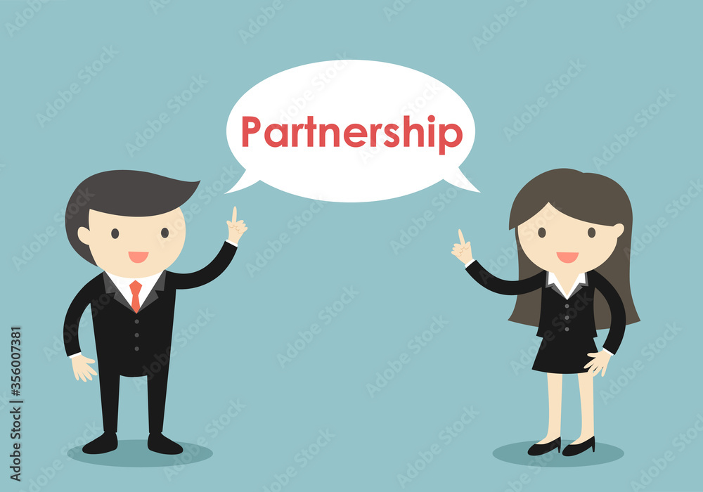 Business concept, Two bosses are business partner. Vector illustration. Business concept, Two bosses are business partner. Vector illustration.