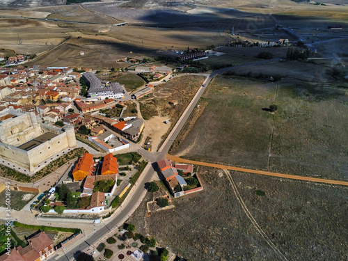 Palencia. Aerial view in Fuentes de Valdepero. Spain. Drone Photo photo