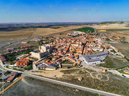 Palencia. Aerial view in Fuentes de Valdepero. Spain. Drone Photo photo