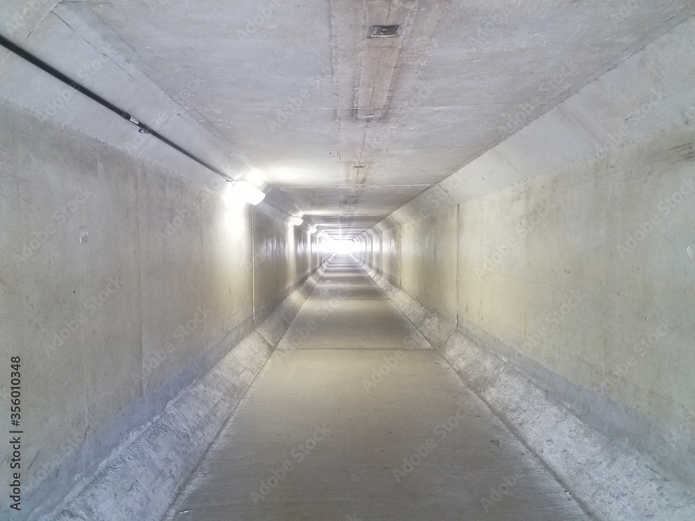 long cement tunnel