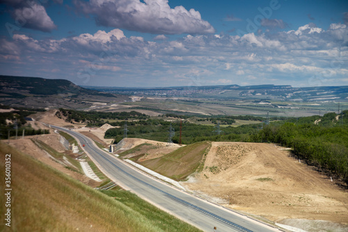 Tavrida Highway. Road. Road construction. Expressway. photo