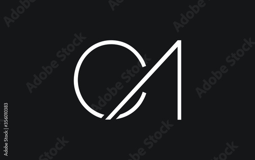 CA or AC Letter Initial Logo Design, Vector Template