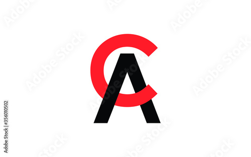 CA or AC Letter Initial Logo Design, Vector Template