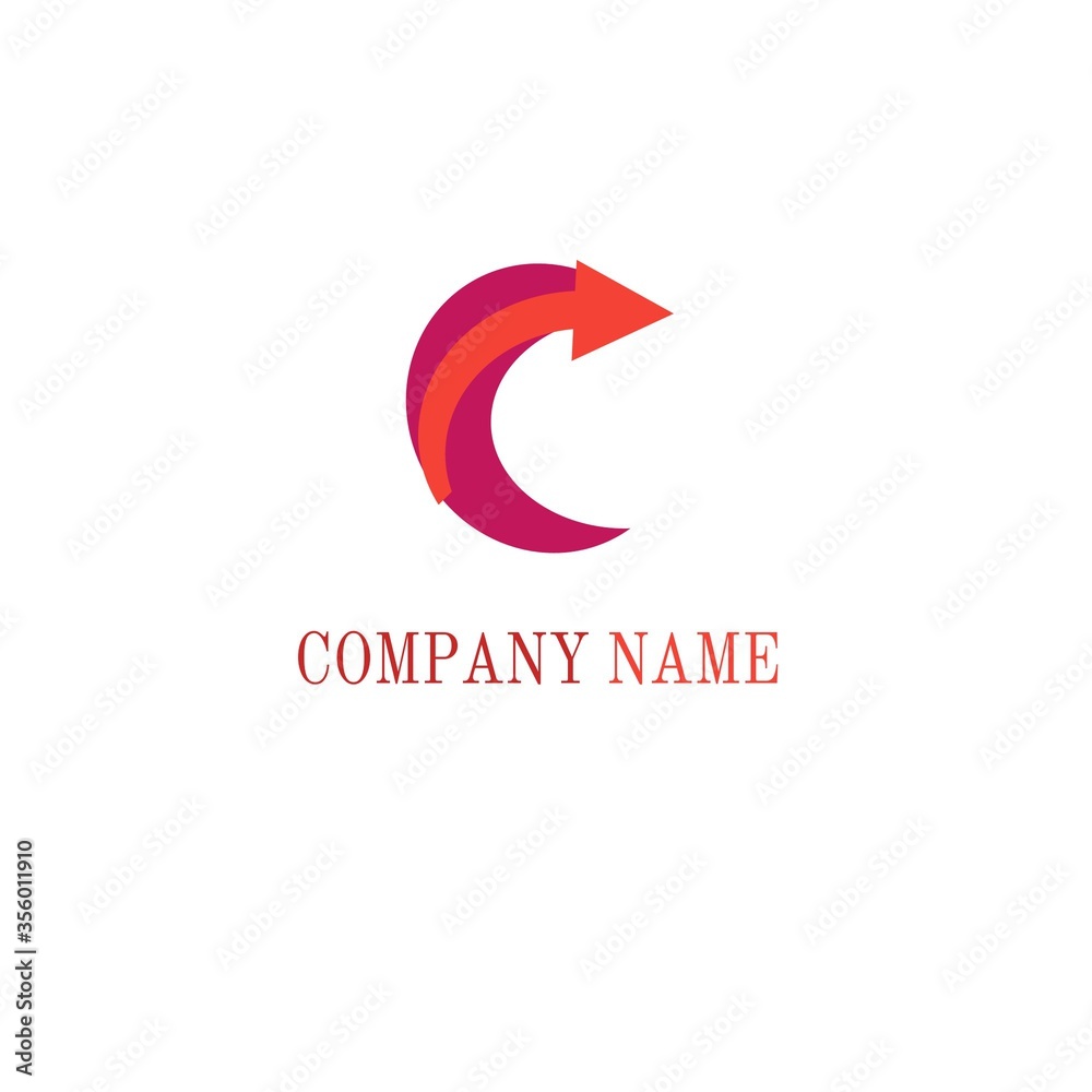 Creative C letter logo design template. Creative C letter logo design template.