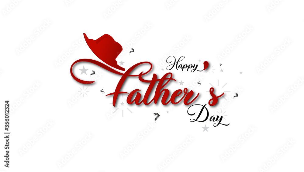 Happy Father’s Day greeting card on white background with Text-Father’s Day. Happy Father’s Day greeting card on white background with Text-Father’s Day.