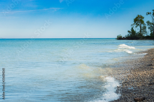 Fototapeta Naklejka Na Ścianę i Meble -  Waves on the Western Shores of Lake Michigan