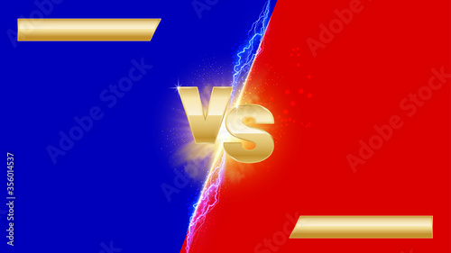 Versus fire battle. MMA concept - fight night, MMA, boxing, wrestling, Thai boxing. VS of metal letters with light fire and glow. Versus battle vector.
