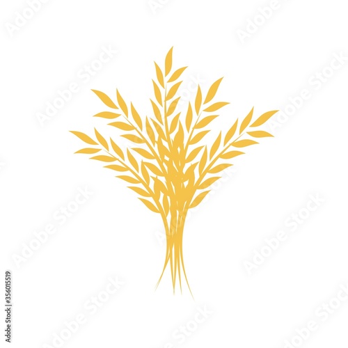 Agriculture wheat Logo Template vector icon design. Vector illustration