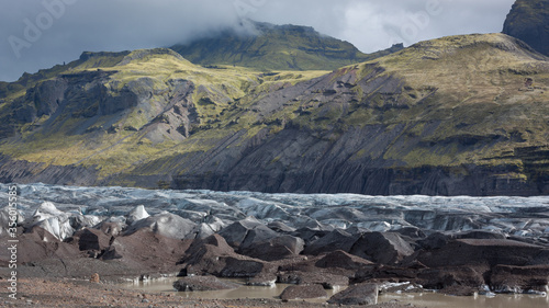 Ice Glacier in Iceland Mountains