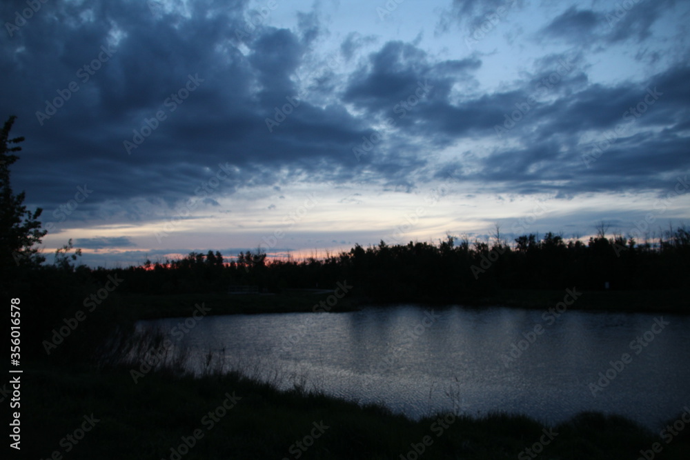 Night Comes To The Lake, Pylypow Wetlands, Edmonton, Alberta