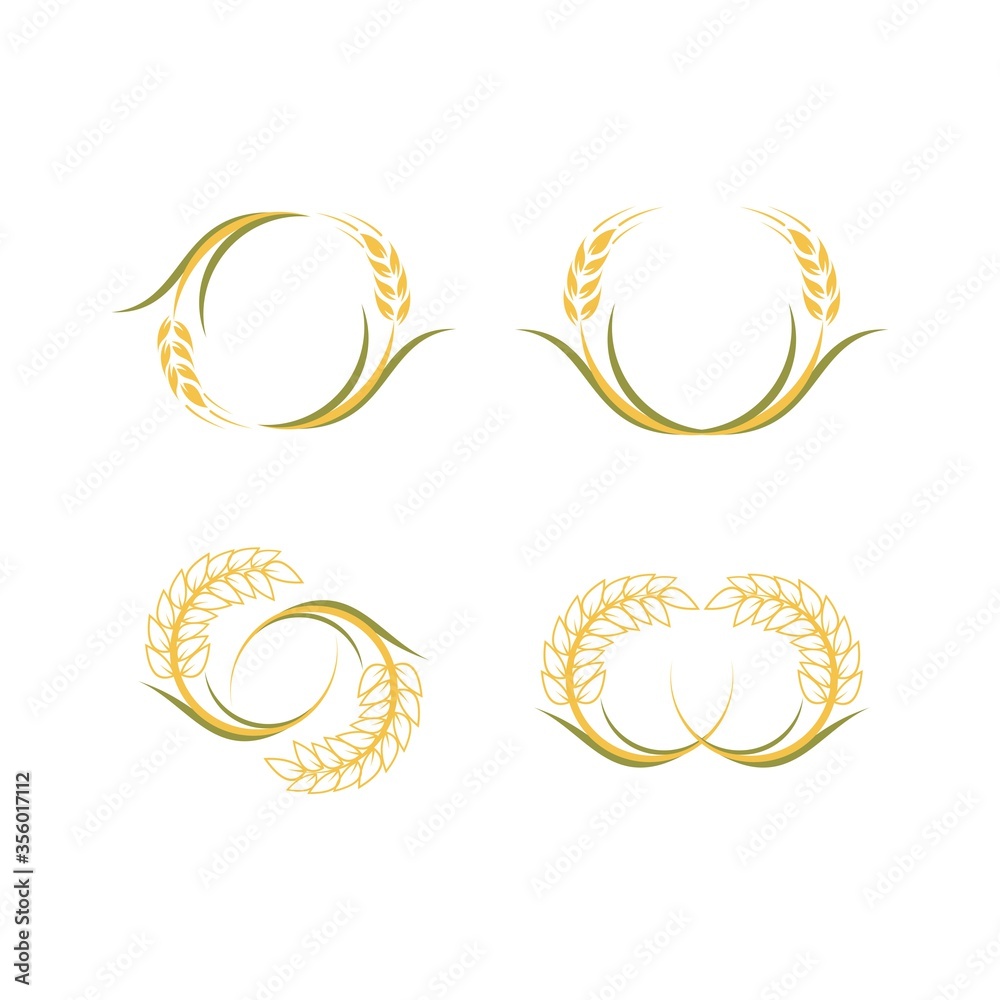 Agriculture wheat Logo Template vector icon design. Vector illustration Agriculture wheat Logo Template vector icon design. Vector illustration