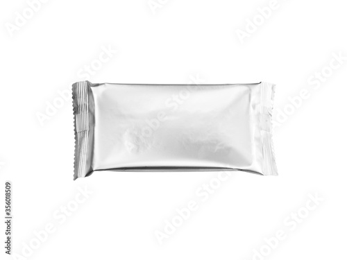 Aluminum foil package no logo isolated on white background