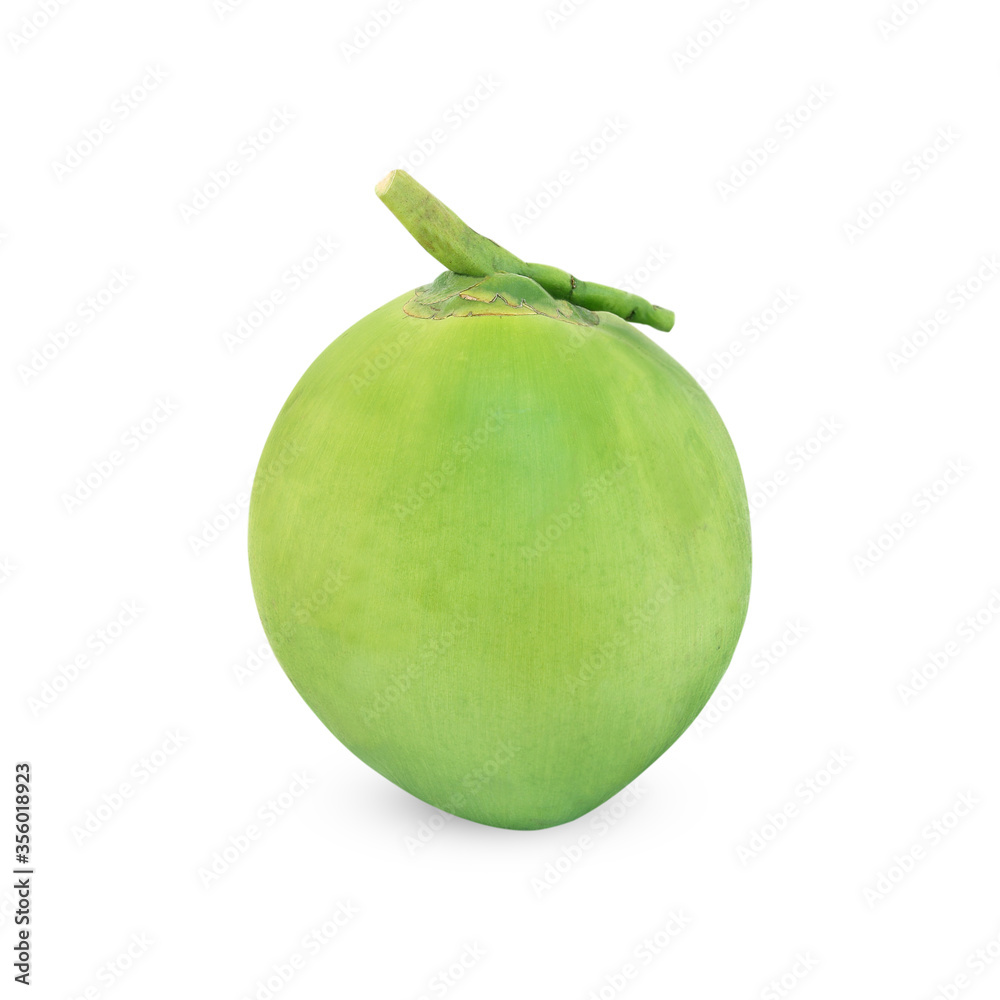 Green coconut Fruit isolated on white background. Green coconut Fruit isolated on white background.