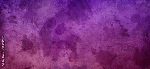 Purple watercolor background texture, violet purple and pink colors in old vintage grunge paint spatter drips and drops in textured distressed background