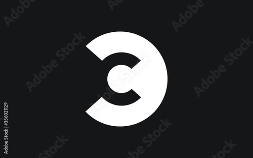 CC or C Letter Initial Logo Design, Vector Template photo