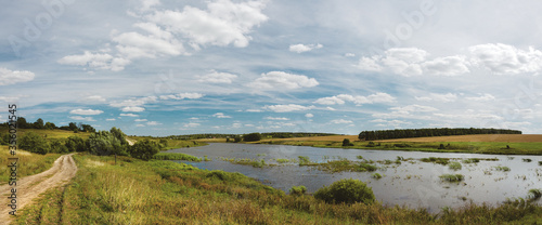 Fototapeta Naklejka Na Ścianę i Meble -  landscape with river and sky